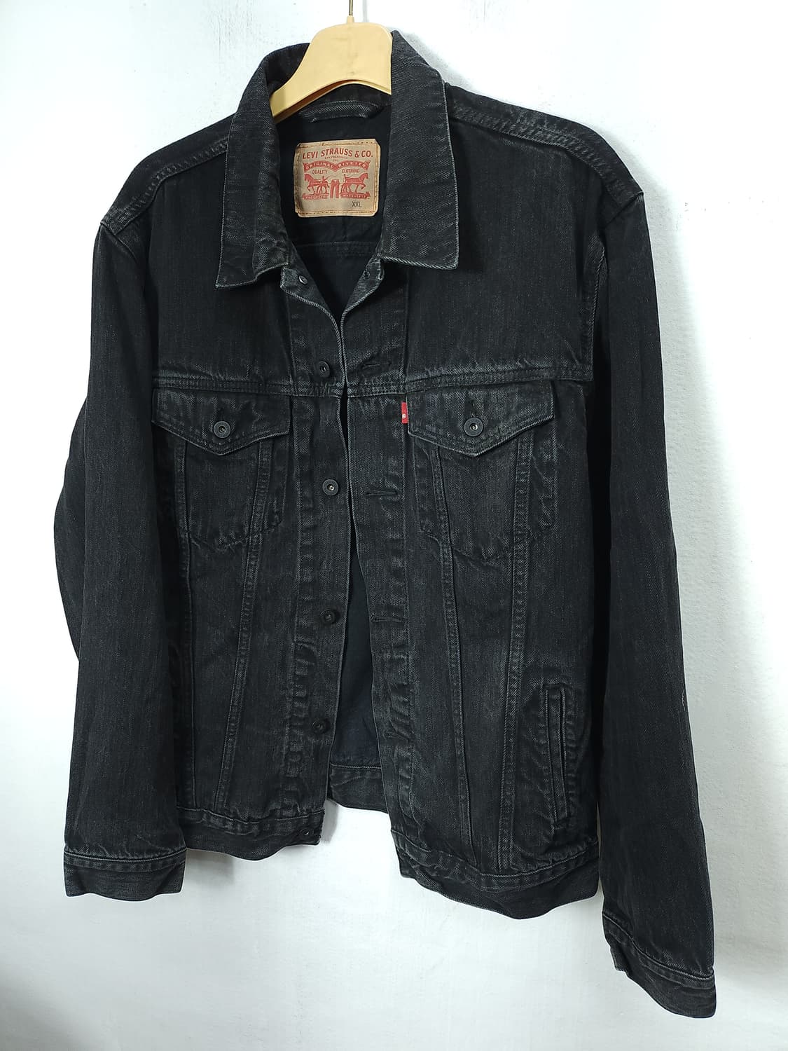 (빈티지) 리바이스 블랙 데님 트러커 워싱 자켓 105-110 XXL 상품이미지2