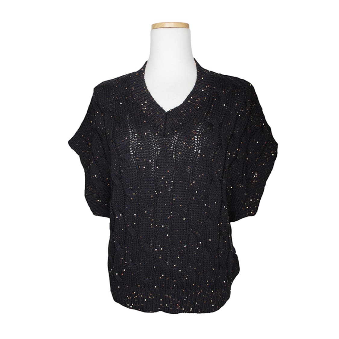 브루넬로 쿠치넬리 블랙 시퀸 니트 베스트 55, 66 상품이미지1