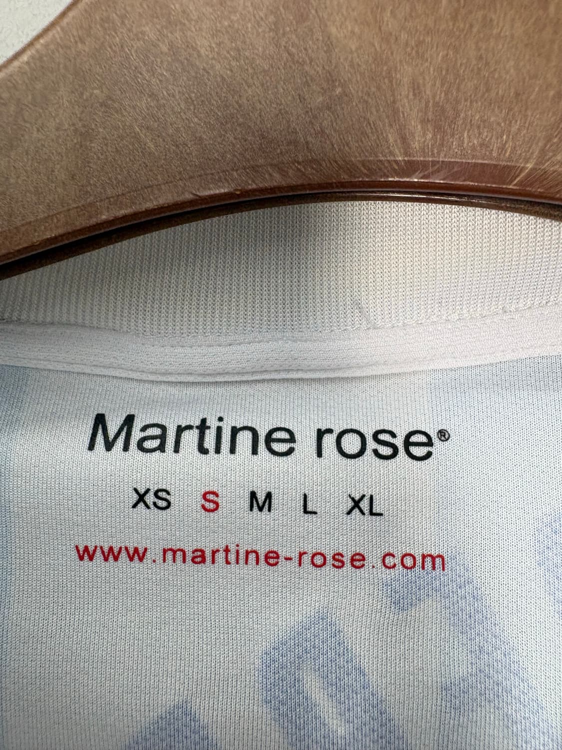 마틴로즈 트위스트 숏슬리브 풋볼탑 화이트 라이트 블루스트라이프 A3506 상품이미지7