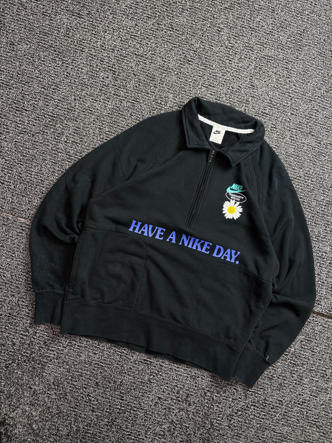 나이키 NSW HBR 빅로고 레이어 하프 집업 스웻 셔츠 2281 상품이미지1