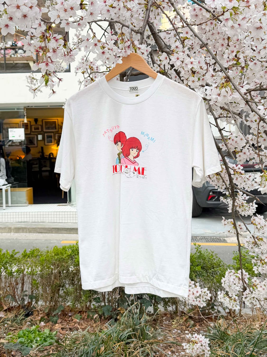 80s TOUCH 아다치 미츠루 애니메 티셔츠 상품이미지1