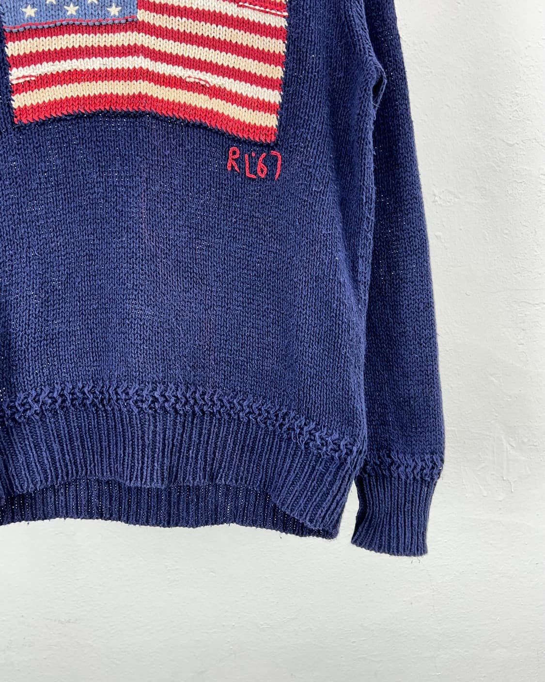 폴로 랄프로렌 usa 성조기 숄카라 코튼 니트 스웨터 상품이미지5