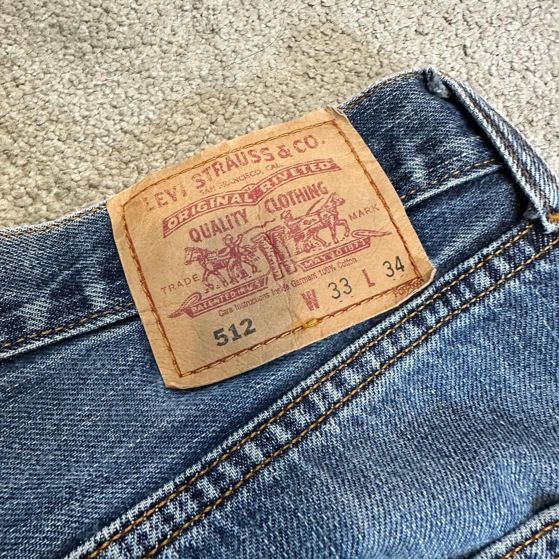 리바이스512 중청 레귤러 스트레이트 데님 팬츠(33) 상품이미지7