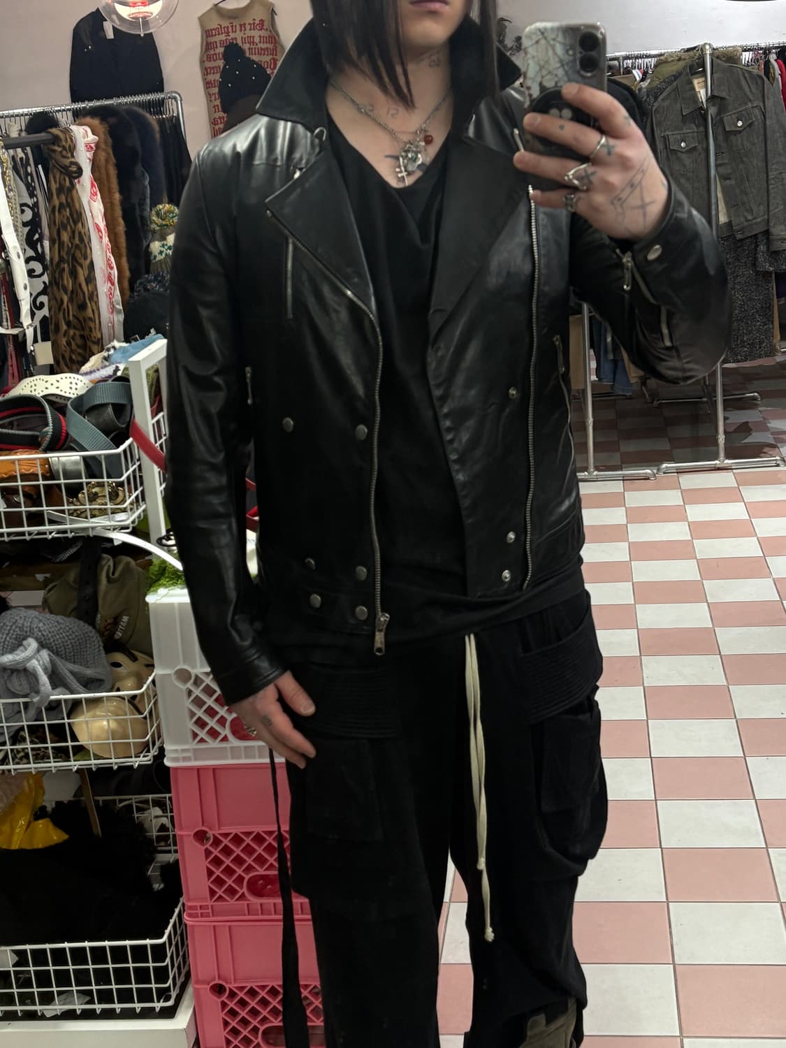 TTF✳️2014 빅터앤롤프 카프스킨 라이더 자켓 상품이미지4