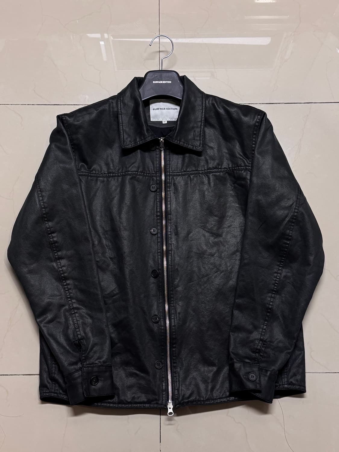 [M] 서피스에디션 버튼 셔츠 자켓 블랙 상품이미지2