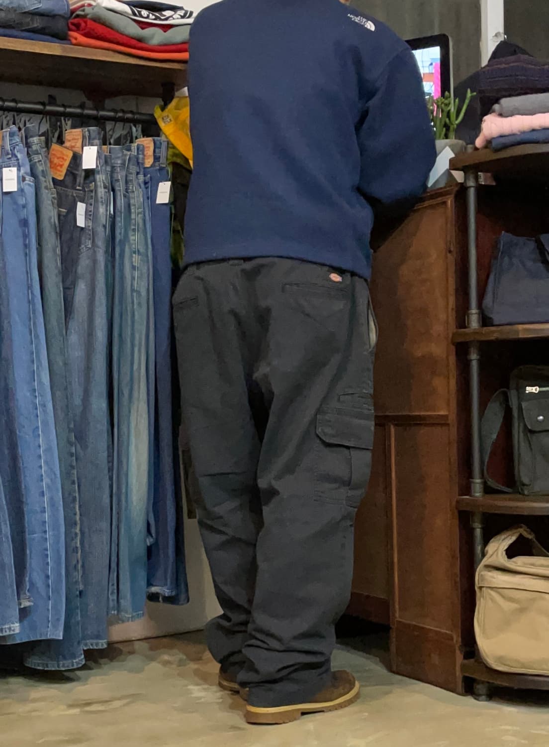 디키즈 블랙 코튼 카고팬츠 상품이미지1