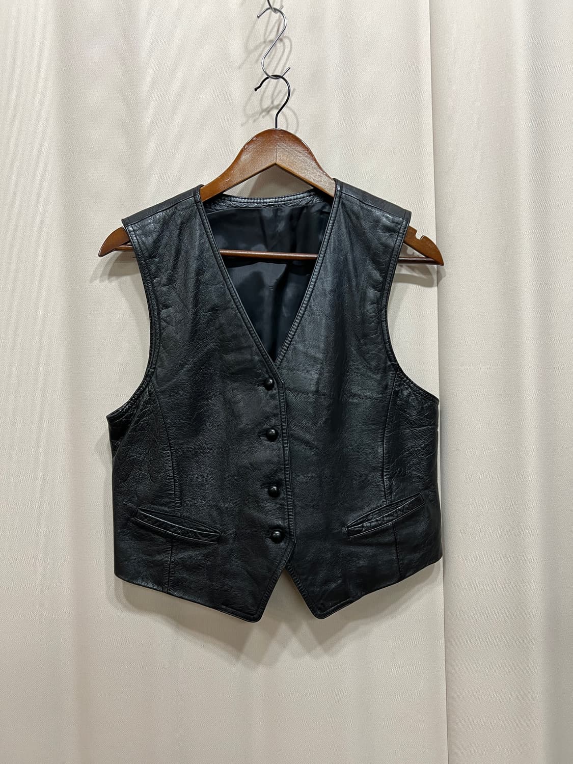 빈티지 소가죽 레더 베스트 자켓  상품이미지2