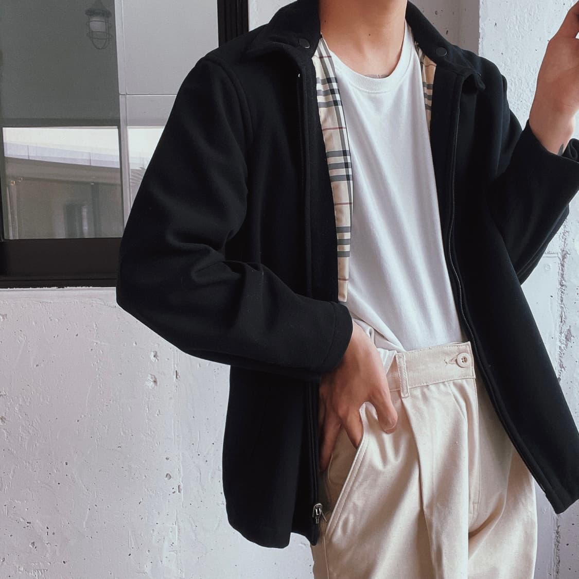 (BURBERRY)버버리 블랙 리비시블 후리스자켓 상품이미지1