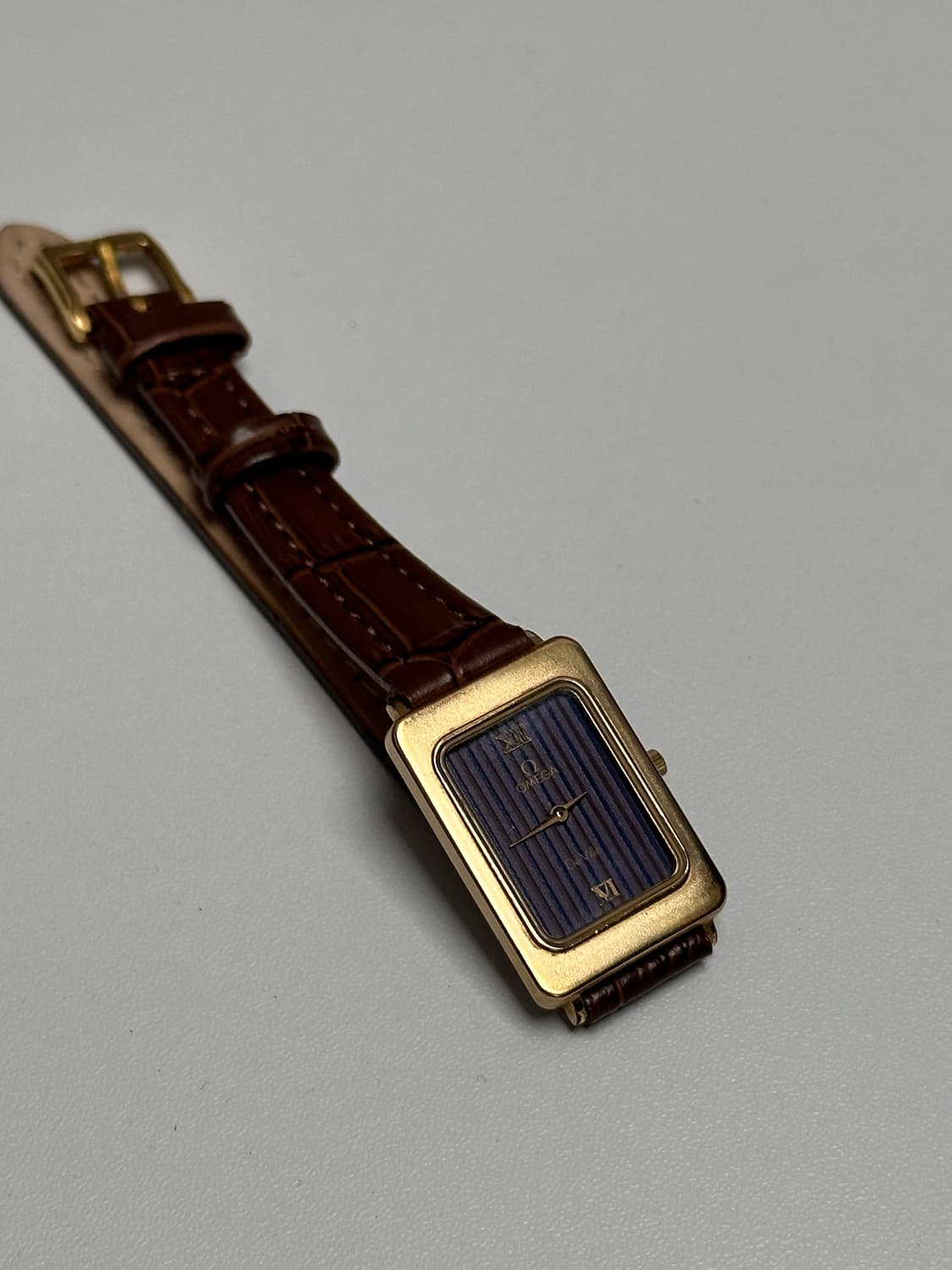 오메가 드빌 사각 골드 플레이트 쿼츠 시계 상품이미지6