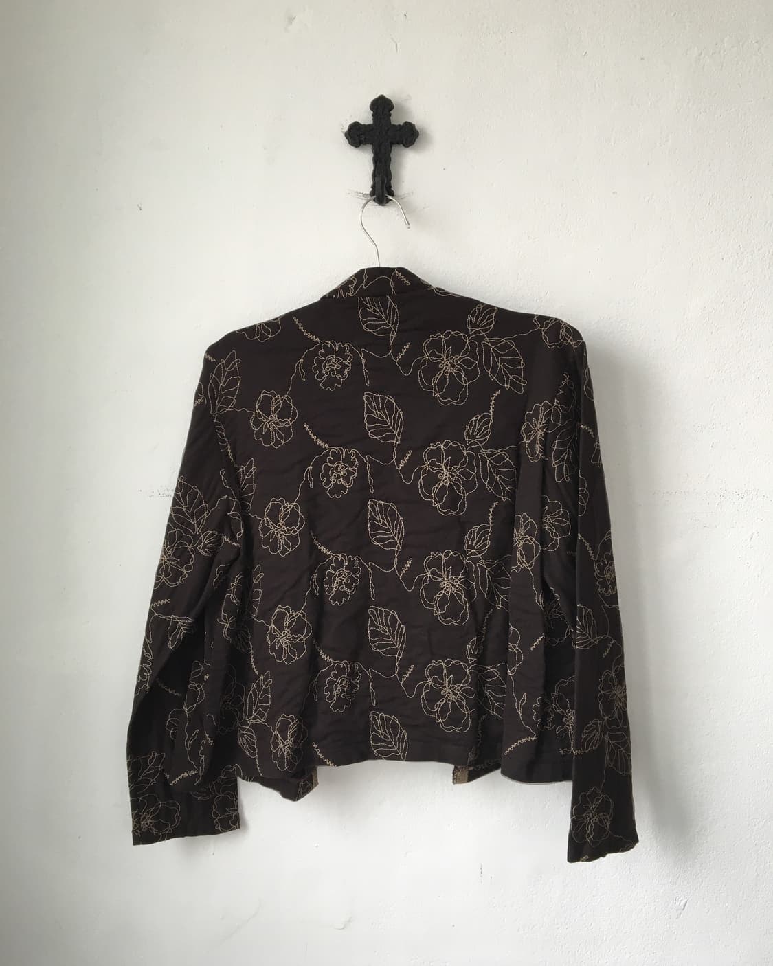 Embroidery pattern open jacket 상품이미지3