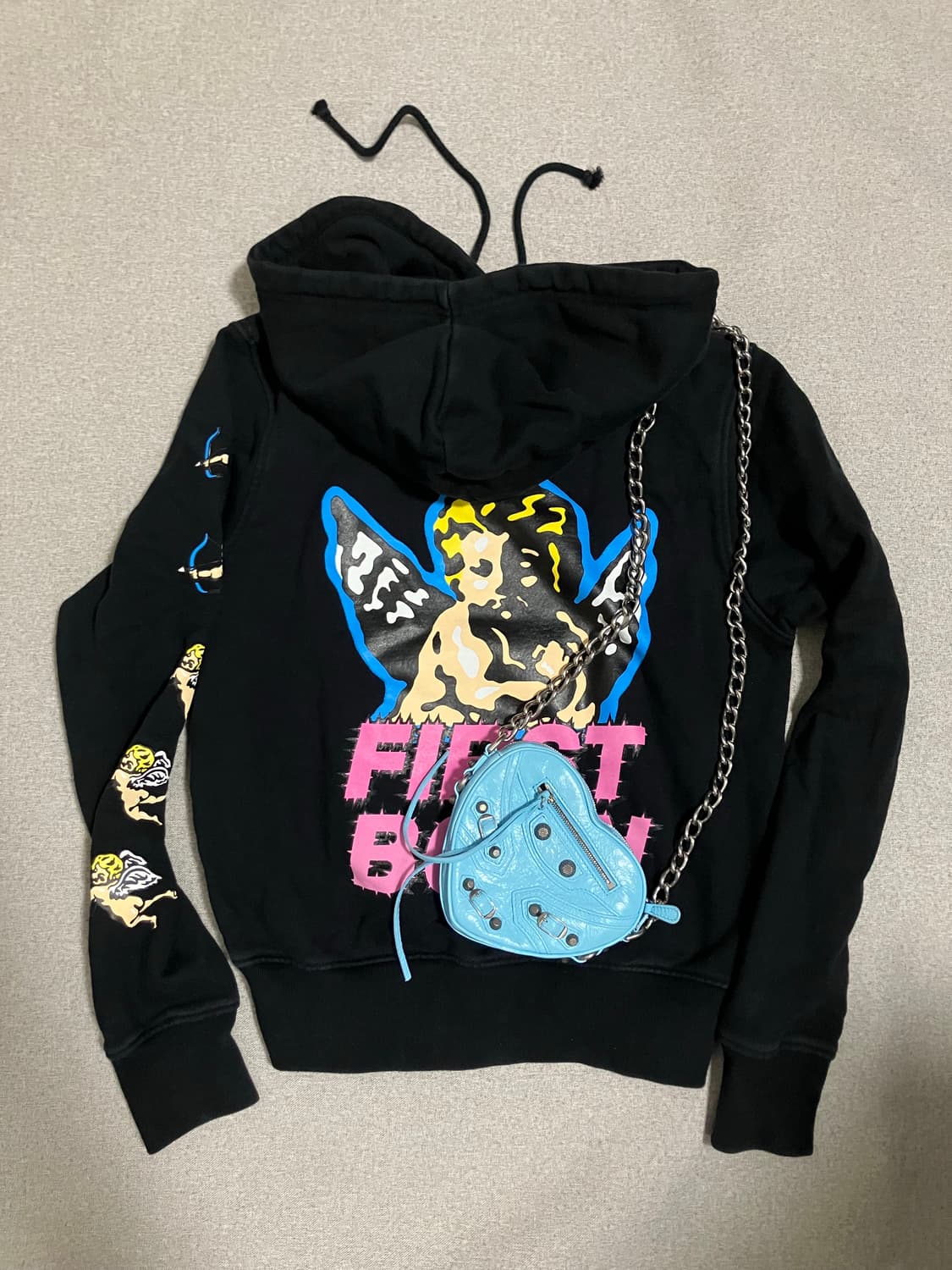 [S] 애슐리 윌리엄스 프린팅 후디 검정 상품이미지4