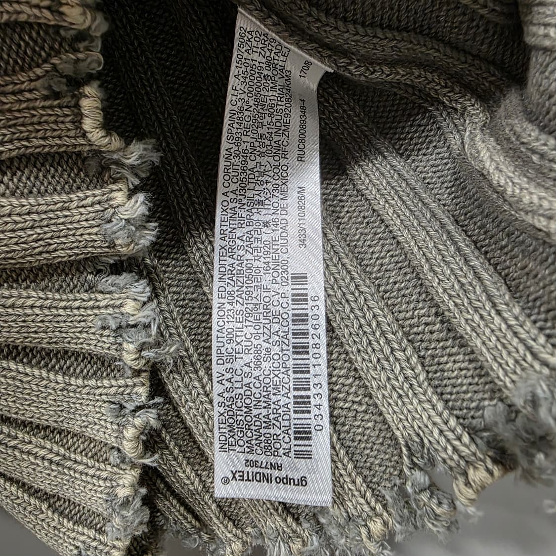 자라(ZARA) 빅카라 리브 니트 집업 가디건 (새상품) 상품이미지5