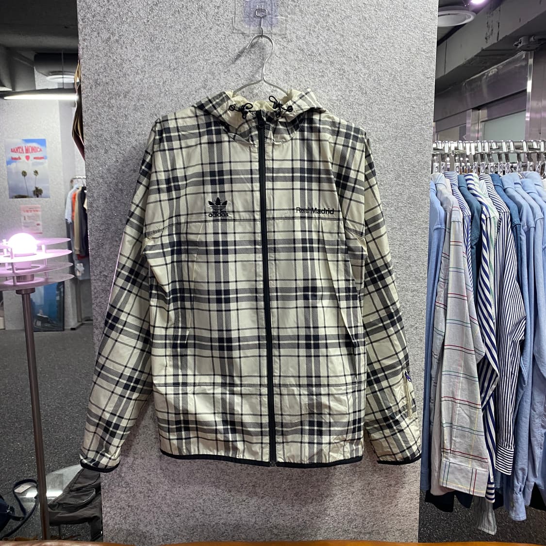 아디다스 레알 마드리드 체크패턴 바람막이 자켓 B4287  상품이미지2