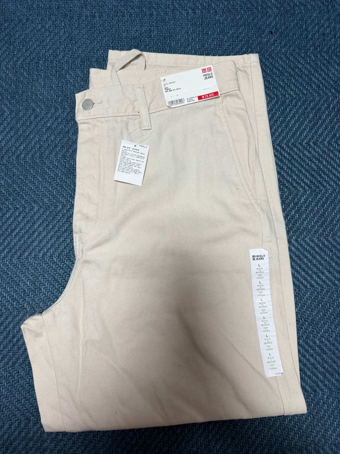 유니클로 와이드 테이퍼드 진 L사이즈 상품이미지1