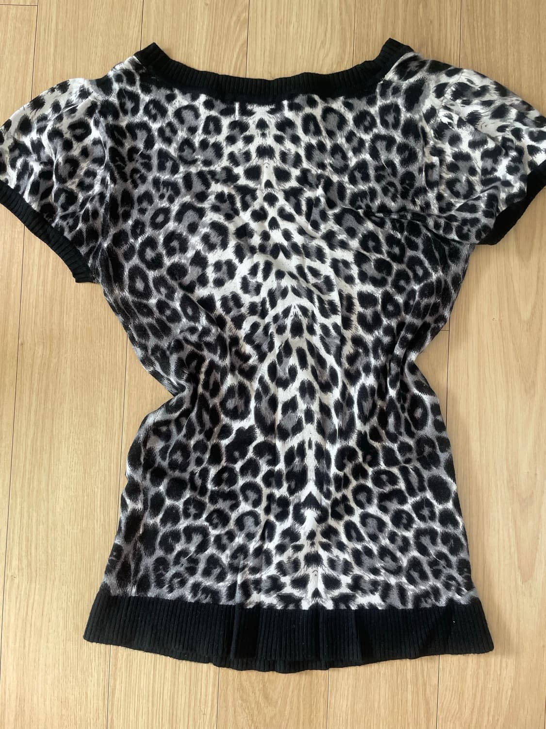 Cecil McBee Black&white leopard shirt 상품이미지3