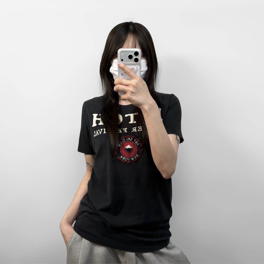 아베크롬비 피치 로고 반팔티 네이비 상품이미지1