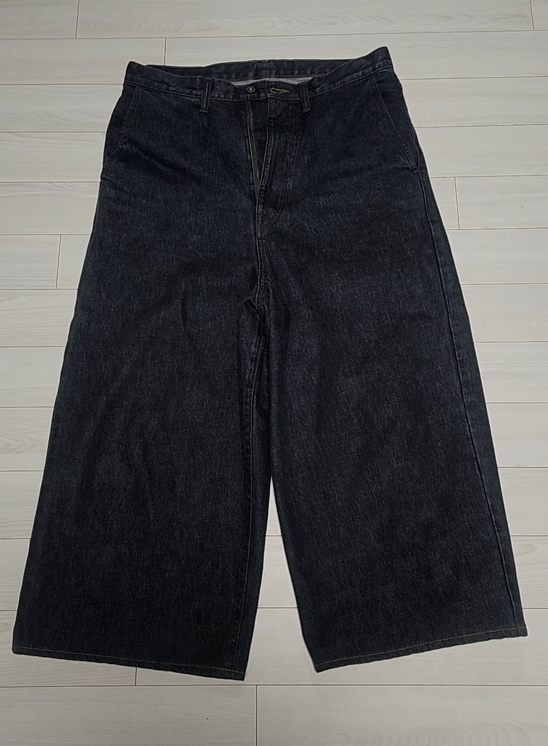 캐피탈 14oz 데님 포트 배기 팬츠 블랙 키나리 상품이미지3