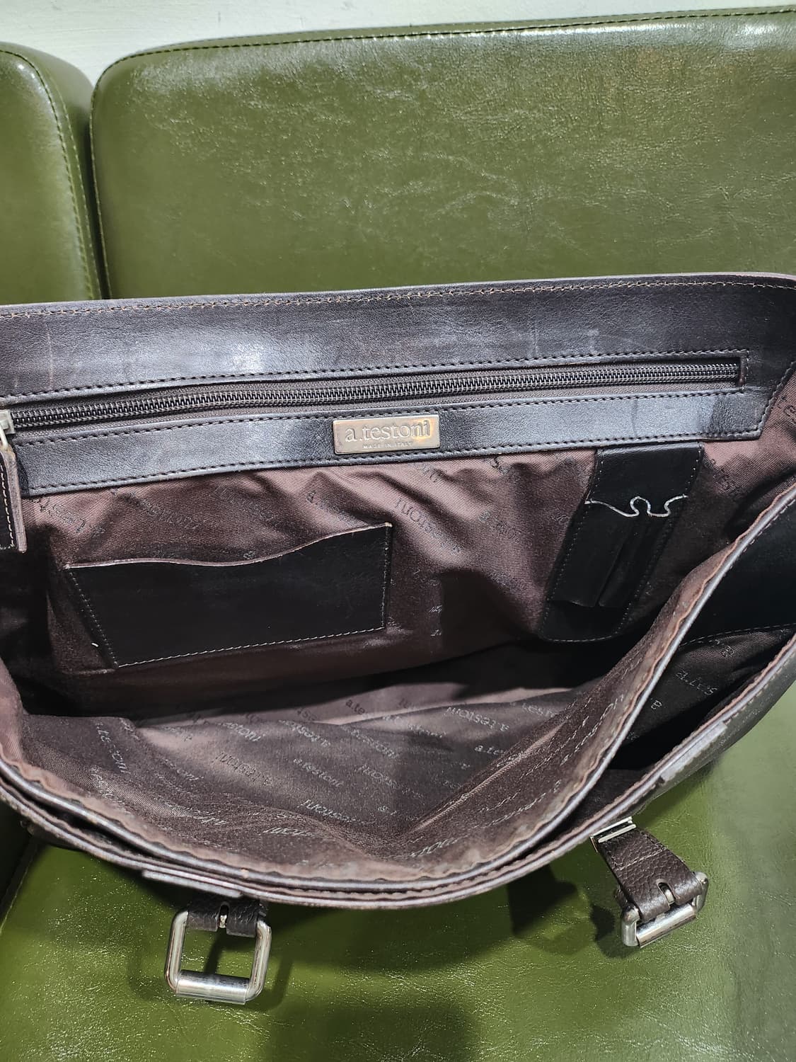 a.testoni 가죽 서류 가방 브라운 정품 상품이미지6