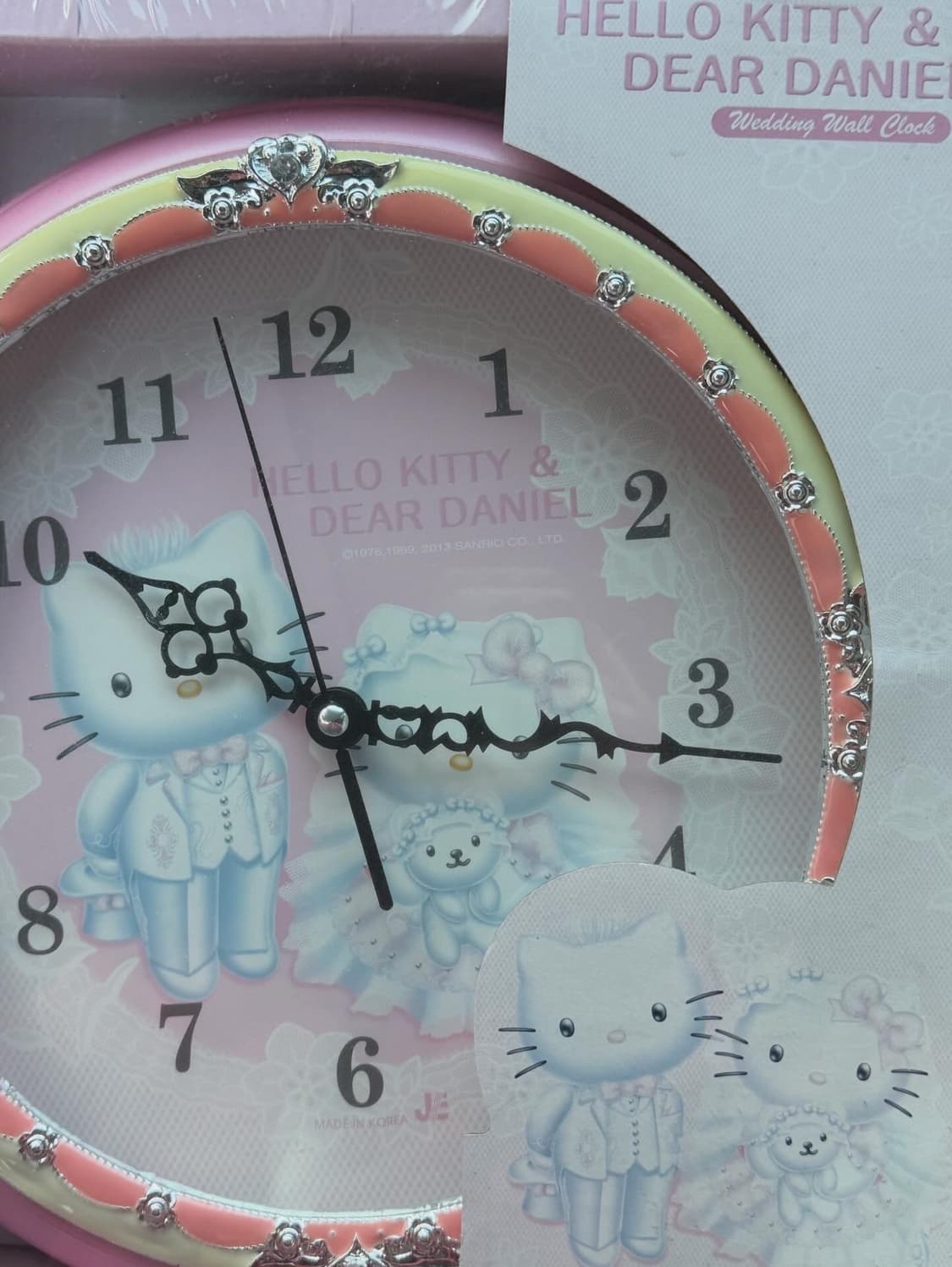 고전 웨딩키티 (키티다니엘) 벽시계 새상품 상품이미지1