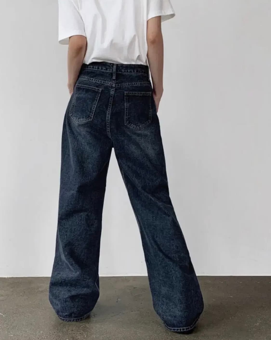 매니크 셀럿 다크 와이드 데님팬츠 상품이미지2