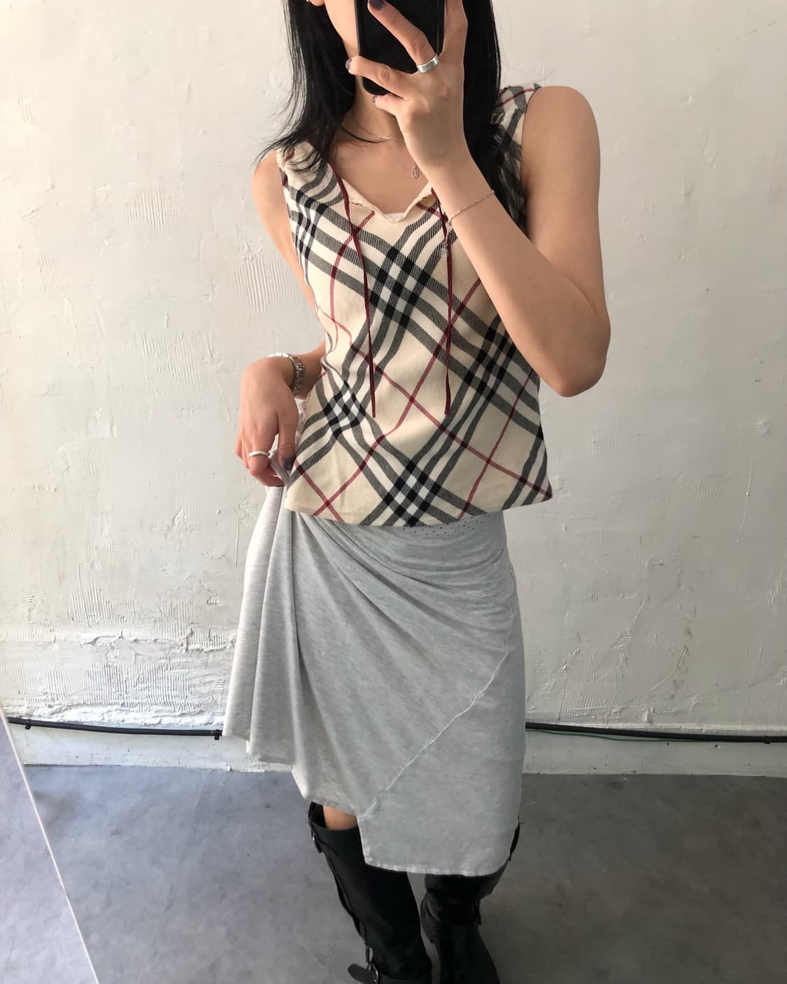 Burberry 버버리 블루라벨 노바체크 슬리브리스 탑 상품이미지3