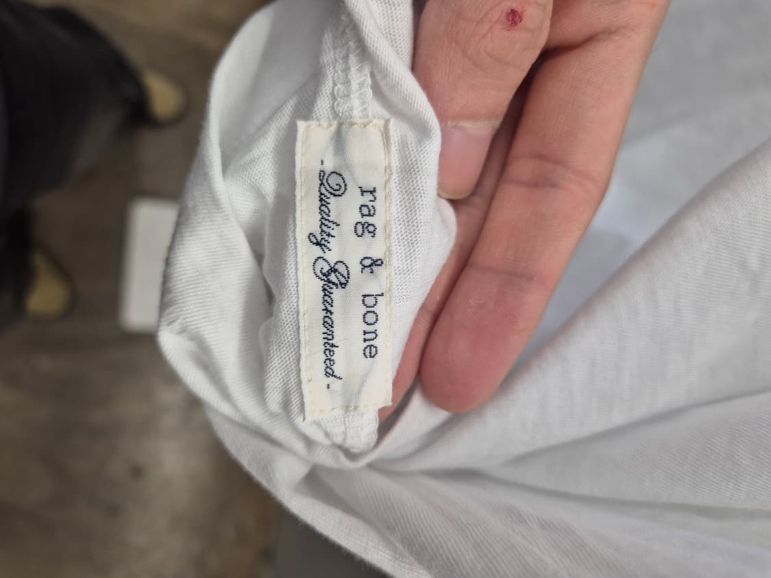 Rag & Bone V넥 기본 티셔츠 화이트 S 상품이미지5