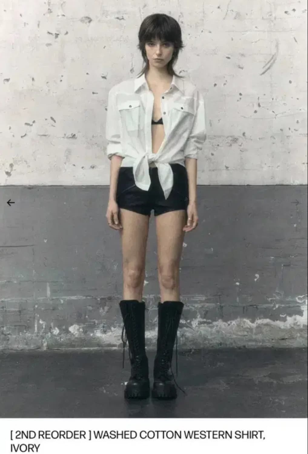 보헤미안서울 워시드 코튼 웨스턴 셔츠 상품이미지1