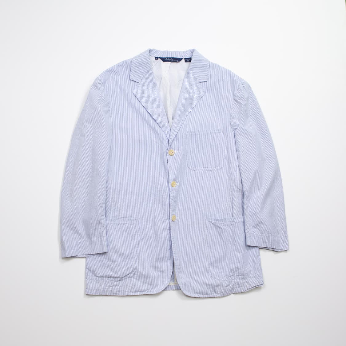 80s USA 폴로 랄프로렌 시어서커 스포츠 자켓 상품이미지1