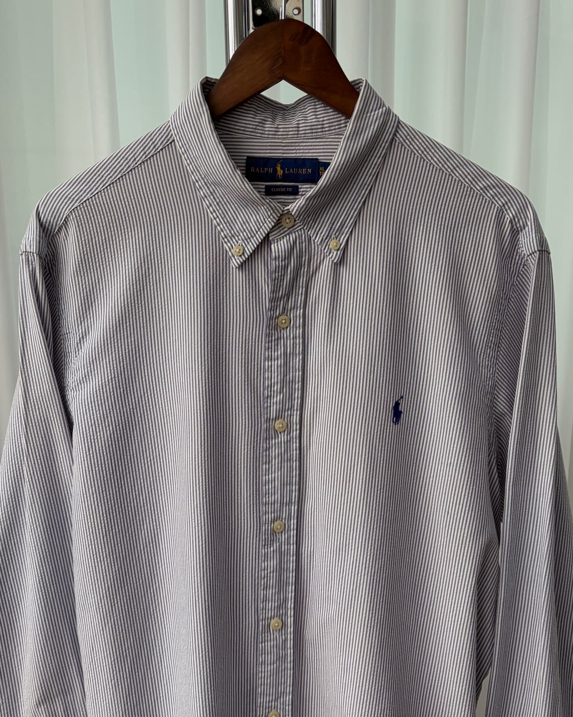 [XL]폴로 랄프로렌 시어서커 스트라이프 클래식핏 셔츠 상품이미지4