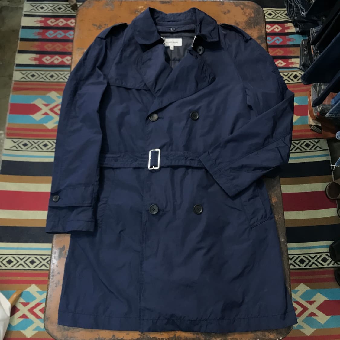 글로벌워크 네이비 트렌치 코트 내피포함 남성 102 여성 프리사이즈 상품이미지1