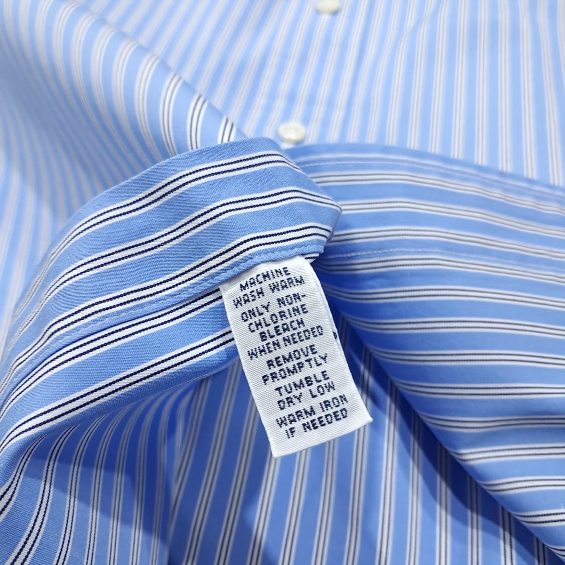 CL614 L 폴로 00s 코튼 뱅커스트라이프 블루 셔츠 남방 상품이미지5
