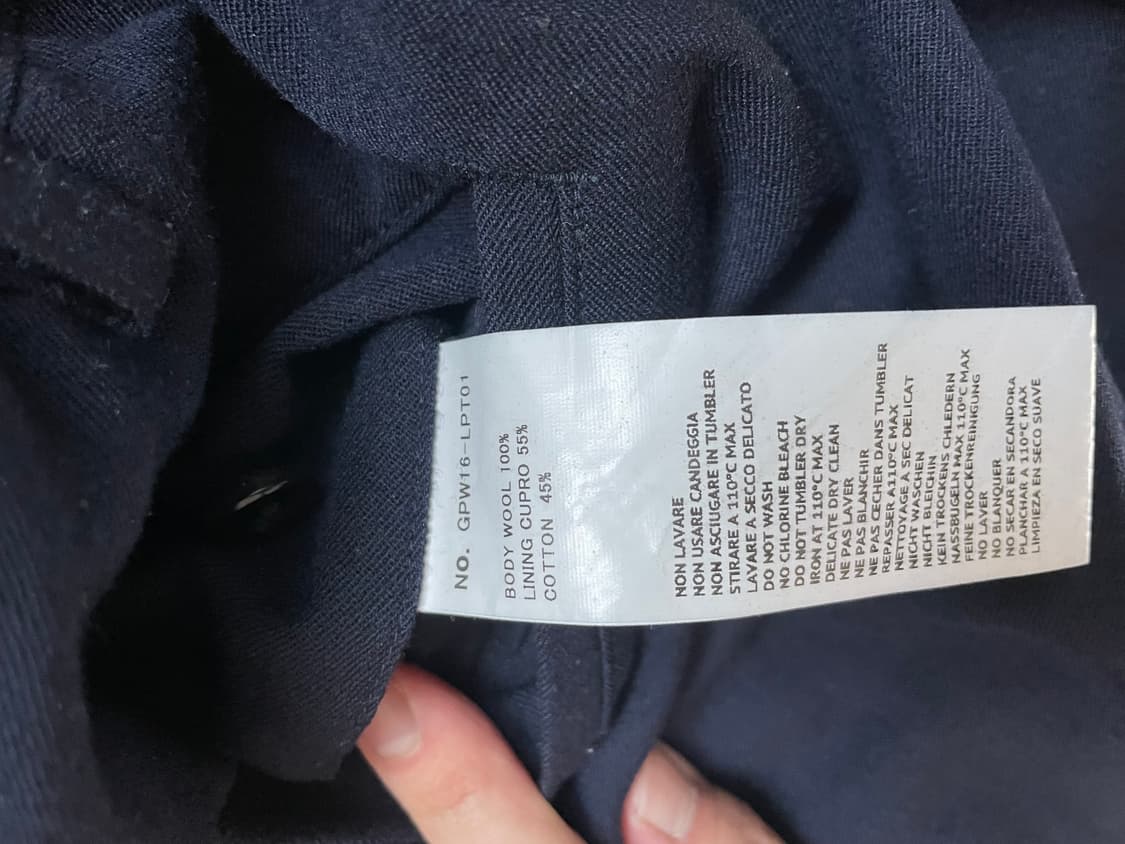 그라프페이퍼 네이비 울 밴딩 슬랙스 1사이즈 상품이미지4