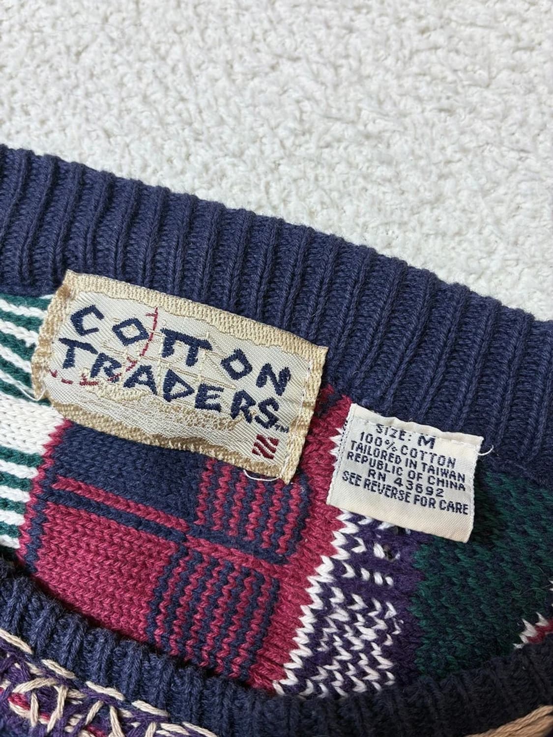 Cotton Traders 80's 3D 케이블 니트 PN7961 상품이미지5