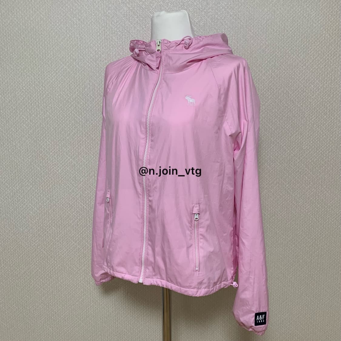 아베크롬비 핑크 바람막이 윈드브레이커 자켓 상품이미지2