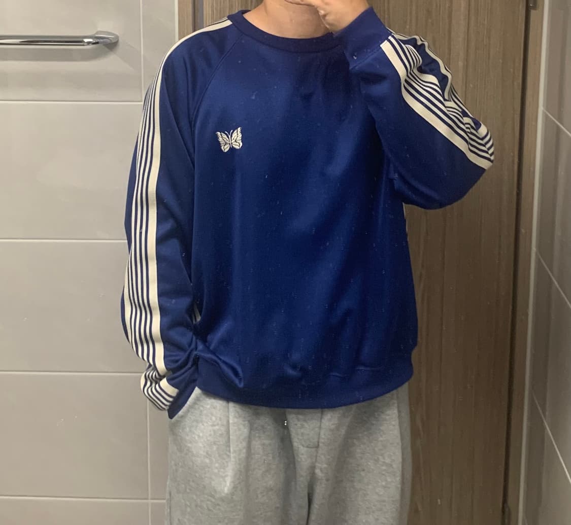 니들스 크루넥 맨투맨 로얄블루 L 상품이미지3