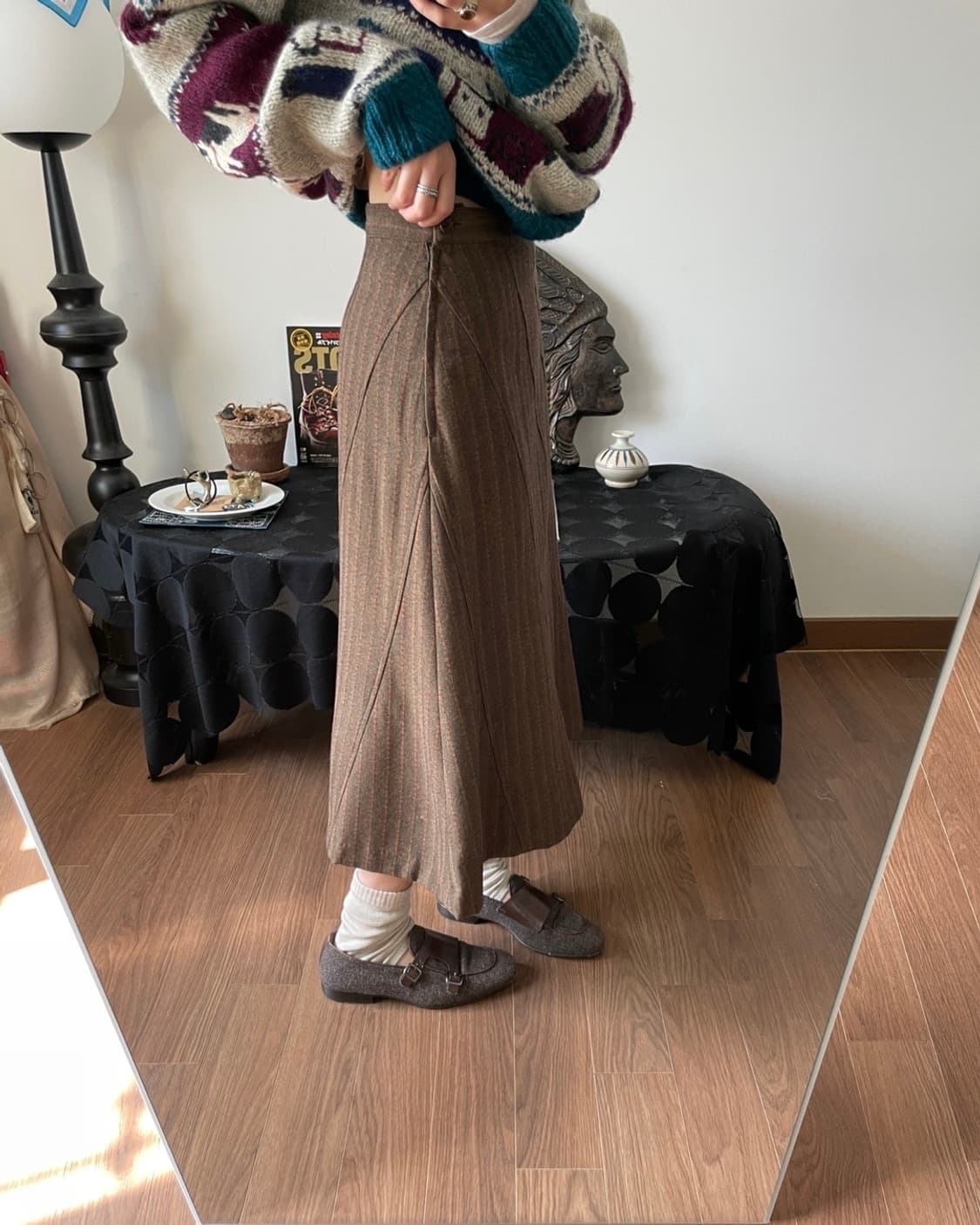 wool stitch skirt 상품이미지6