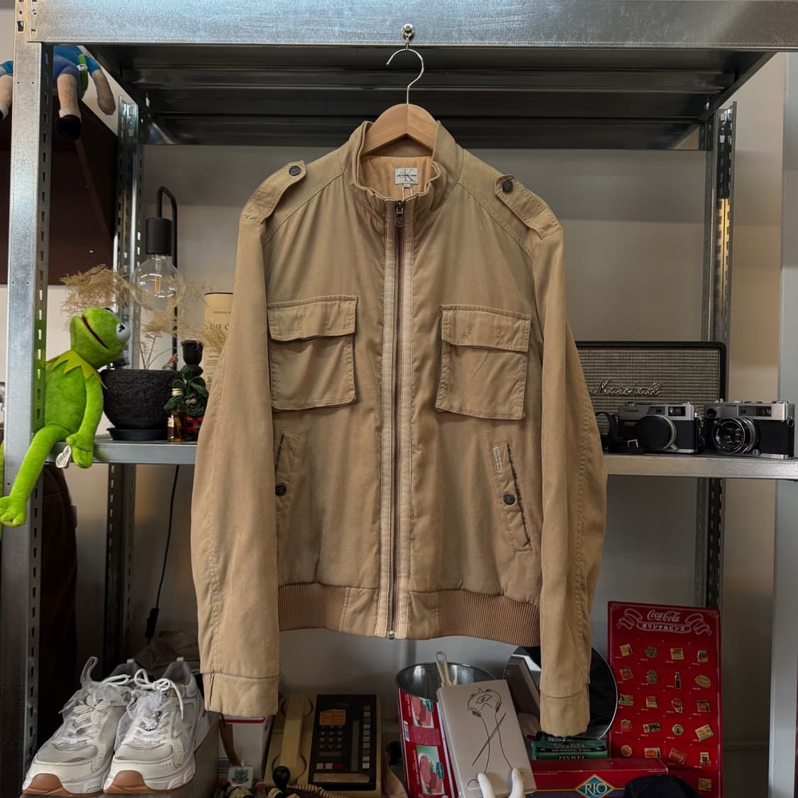 캘빈 클라인 이중카라 투포켓 봄버 자켓 상품이미지1