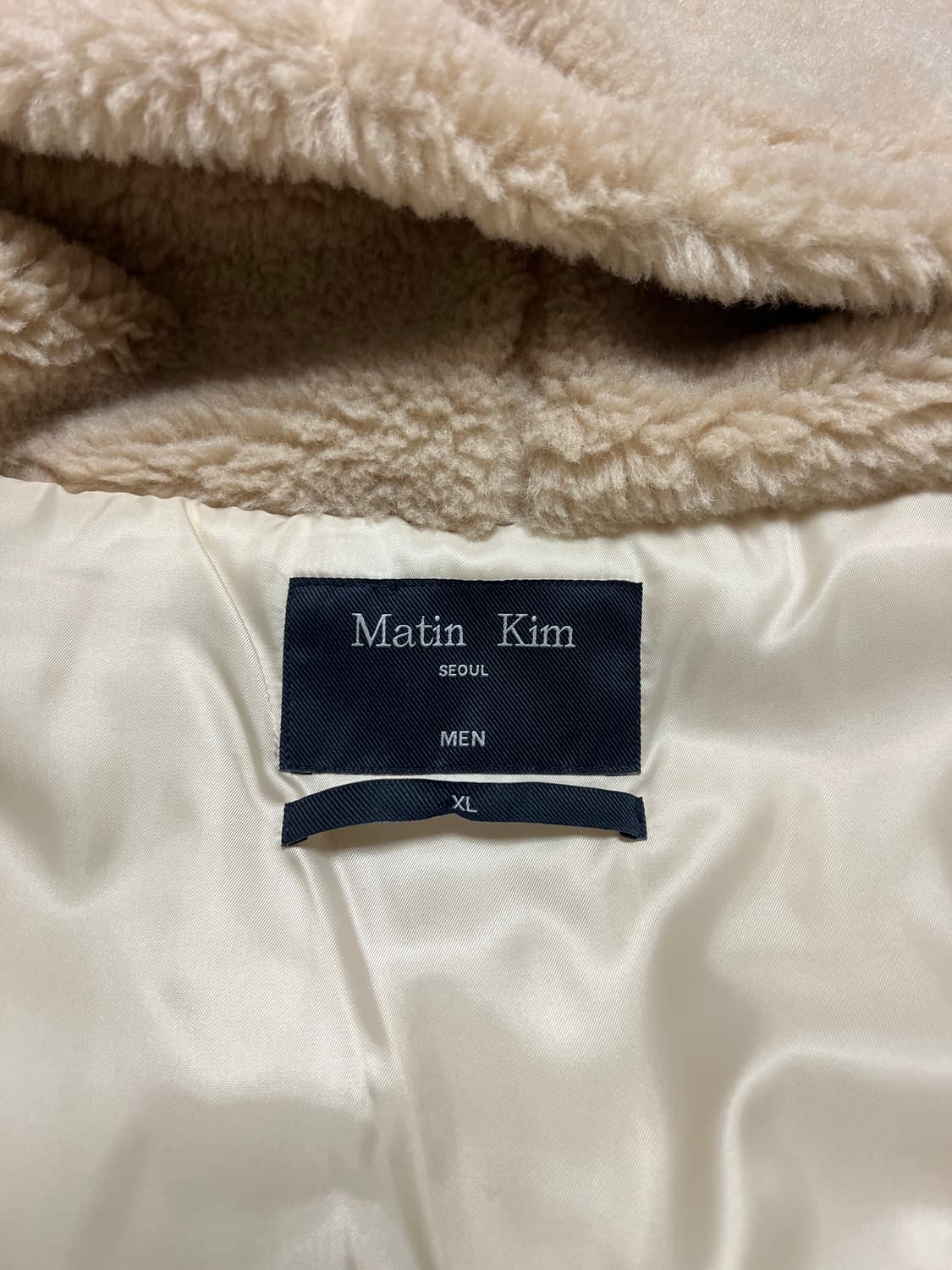 Matin Kim 로고 포인트 플리스 후디 집업 점퍼 베이지 / XL 상품이미지8