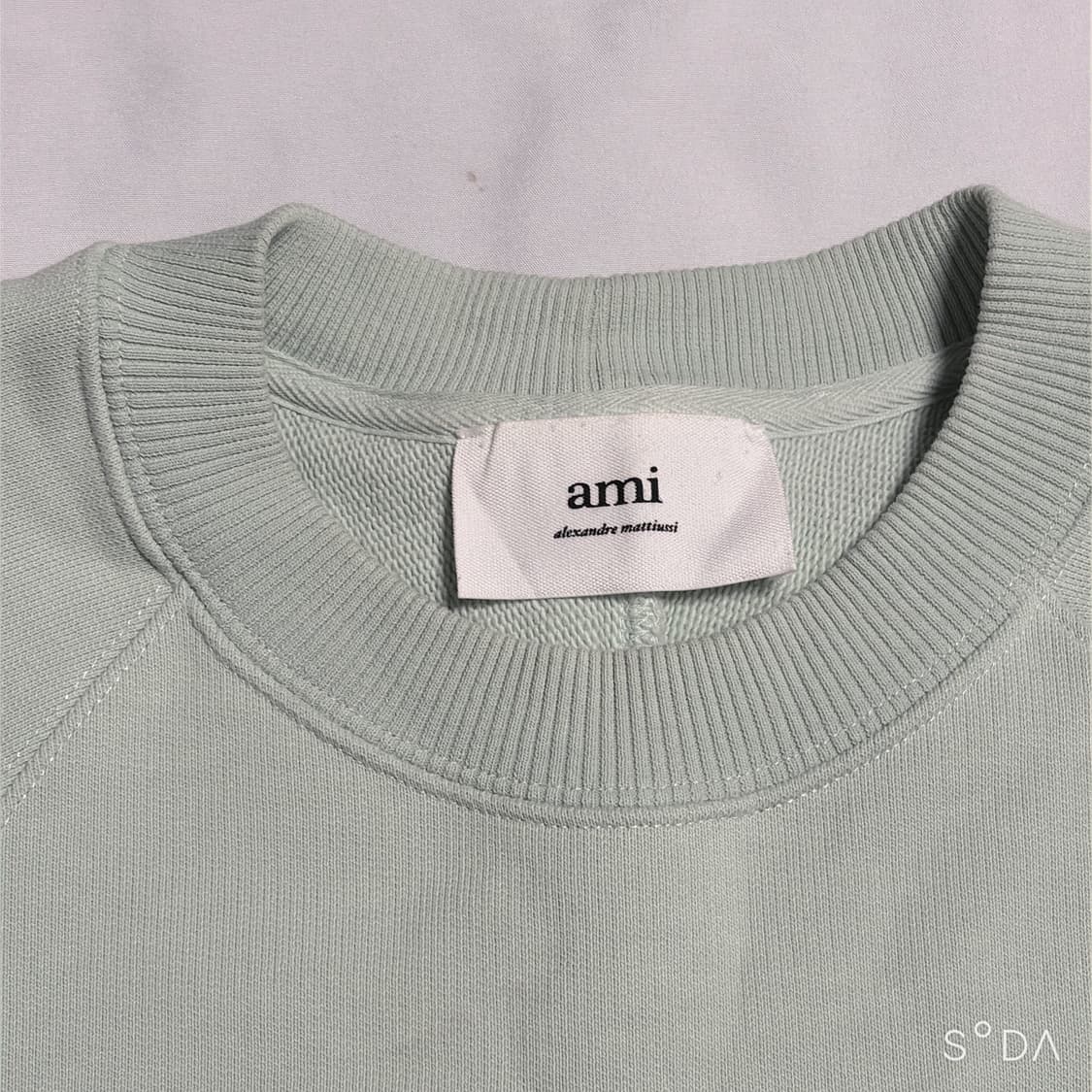 아미 빅로고 하트 로고 민트 오버핏 맨투맨 S 상품이미지4