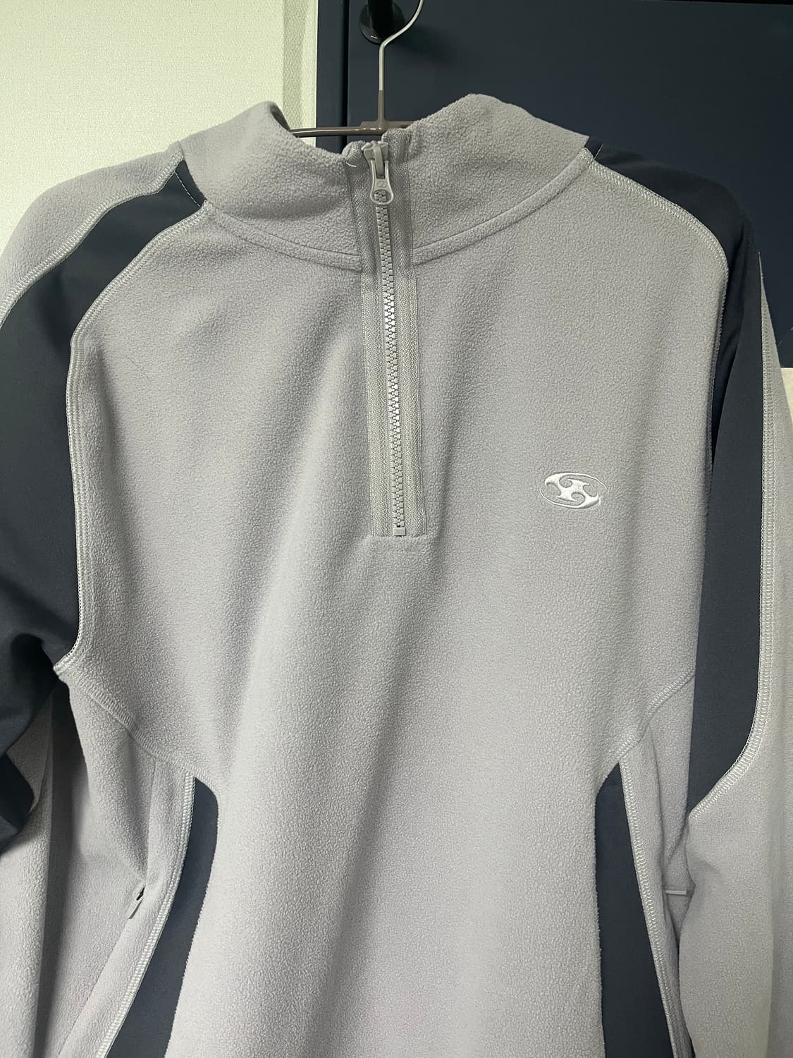 산산기어 하프 집업 플리스 그레이 상품이미지3