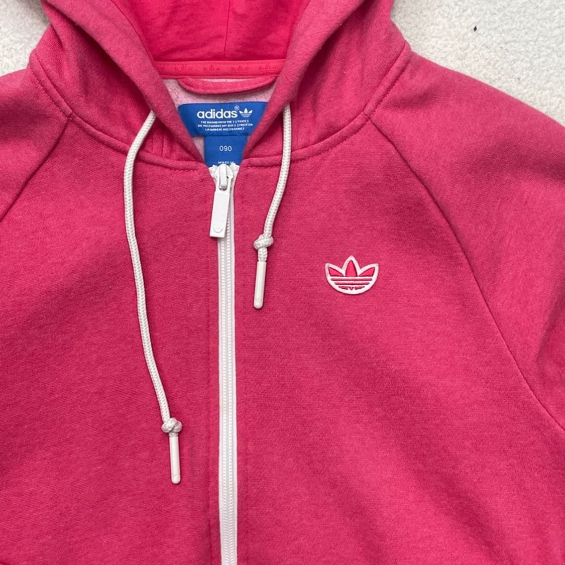ADIDAS 파이어버드 기모 후드집업 핑크 90 상품이미지3