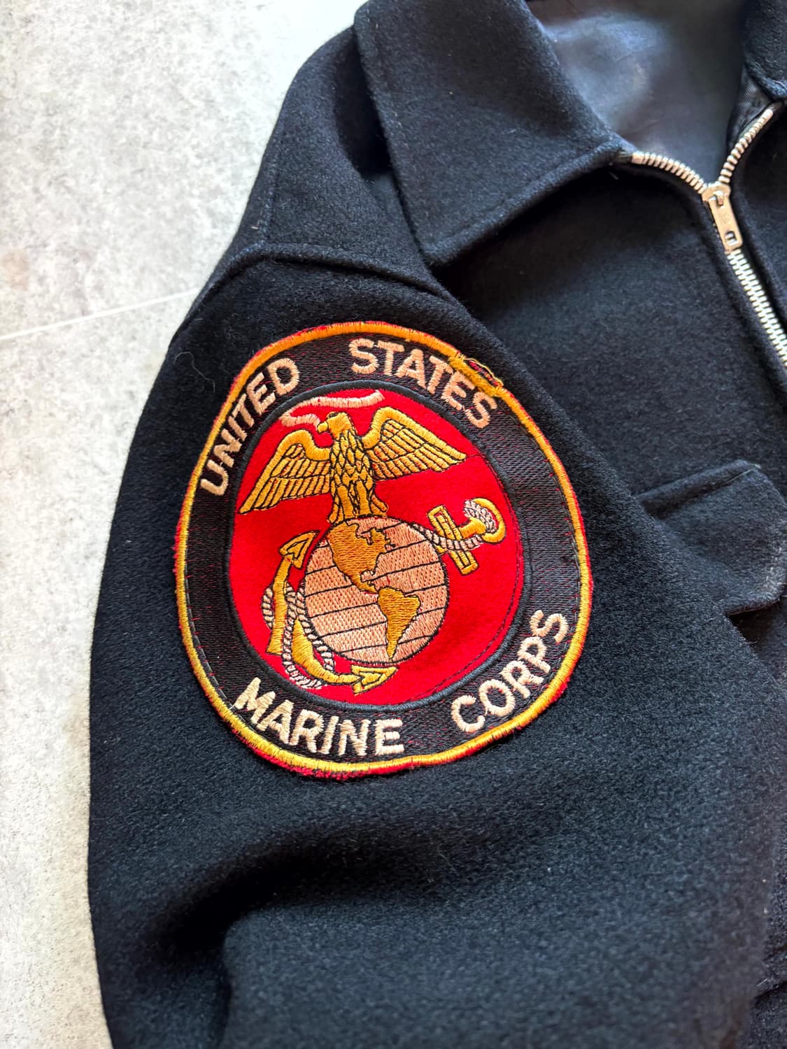 70s 미 해군 USS 수베니어 울 자켓 100 상품이미지4