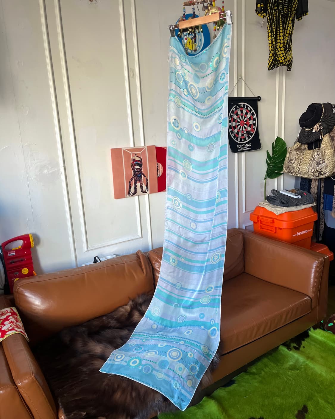 1990s BALMAIN Paris Silk Long Scarf 상품이미지4