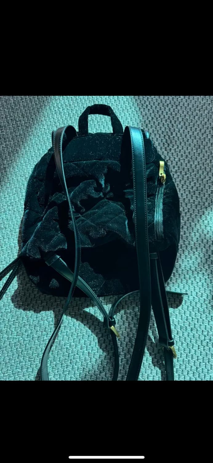 시엔느 벨벳 백팩 nouvelle velvet bag_black 상품이미지8