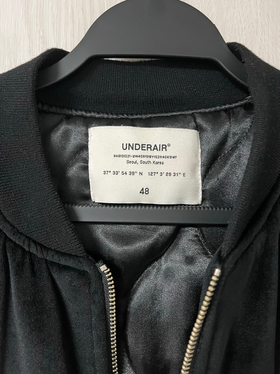 언더에어(UNDERAIR) 학 자수 벨벳 스카챤 점퍼 48(XL) 상품이미지4