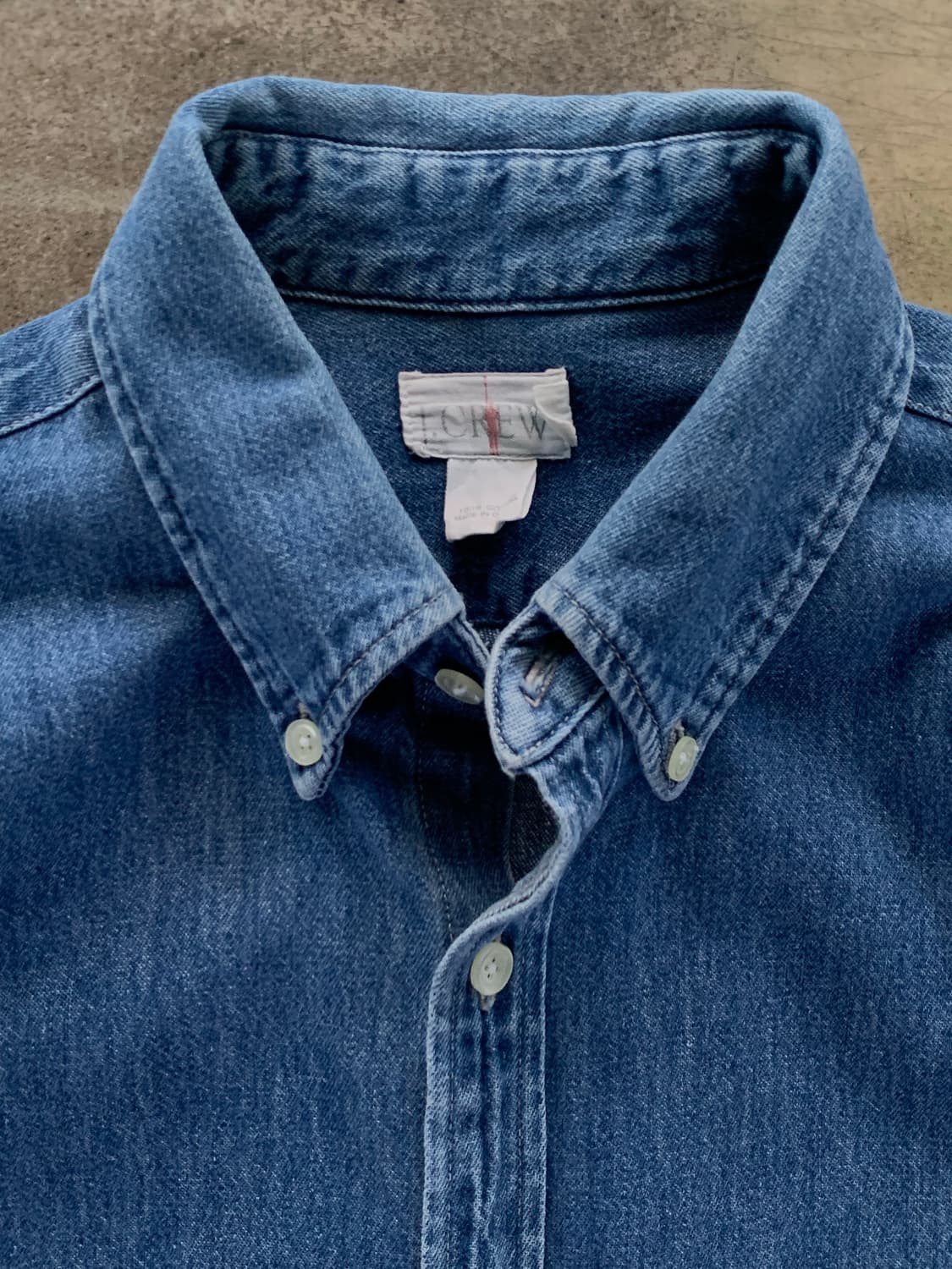 90s 제이크루 데님 버튼다운 셔츠 Made in Canada 상품이미지2
