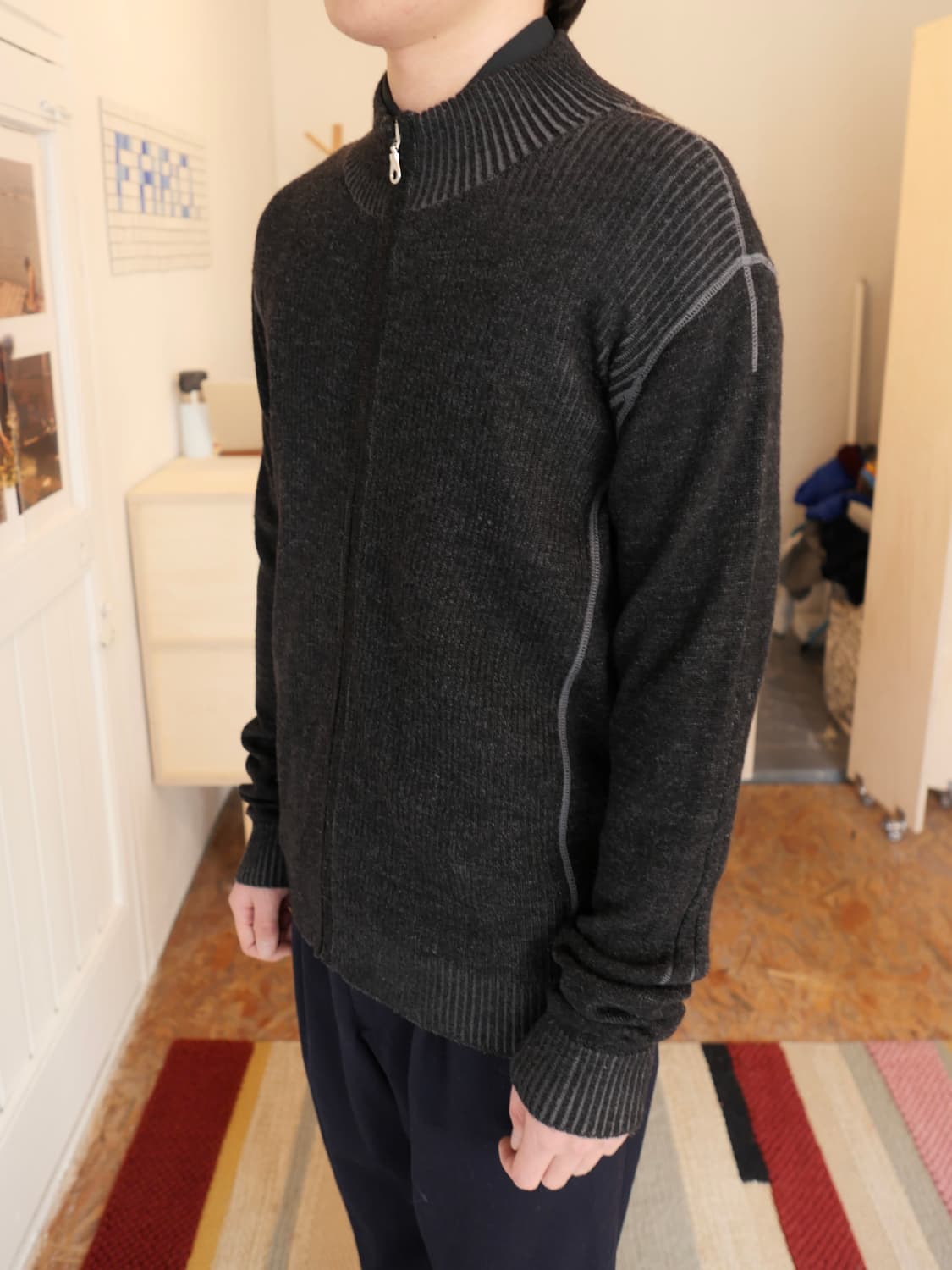 요지 야마모토 AAR 니트 집업 상품이미지1