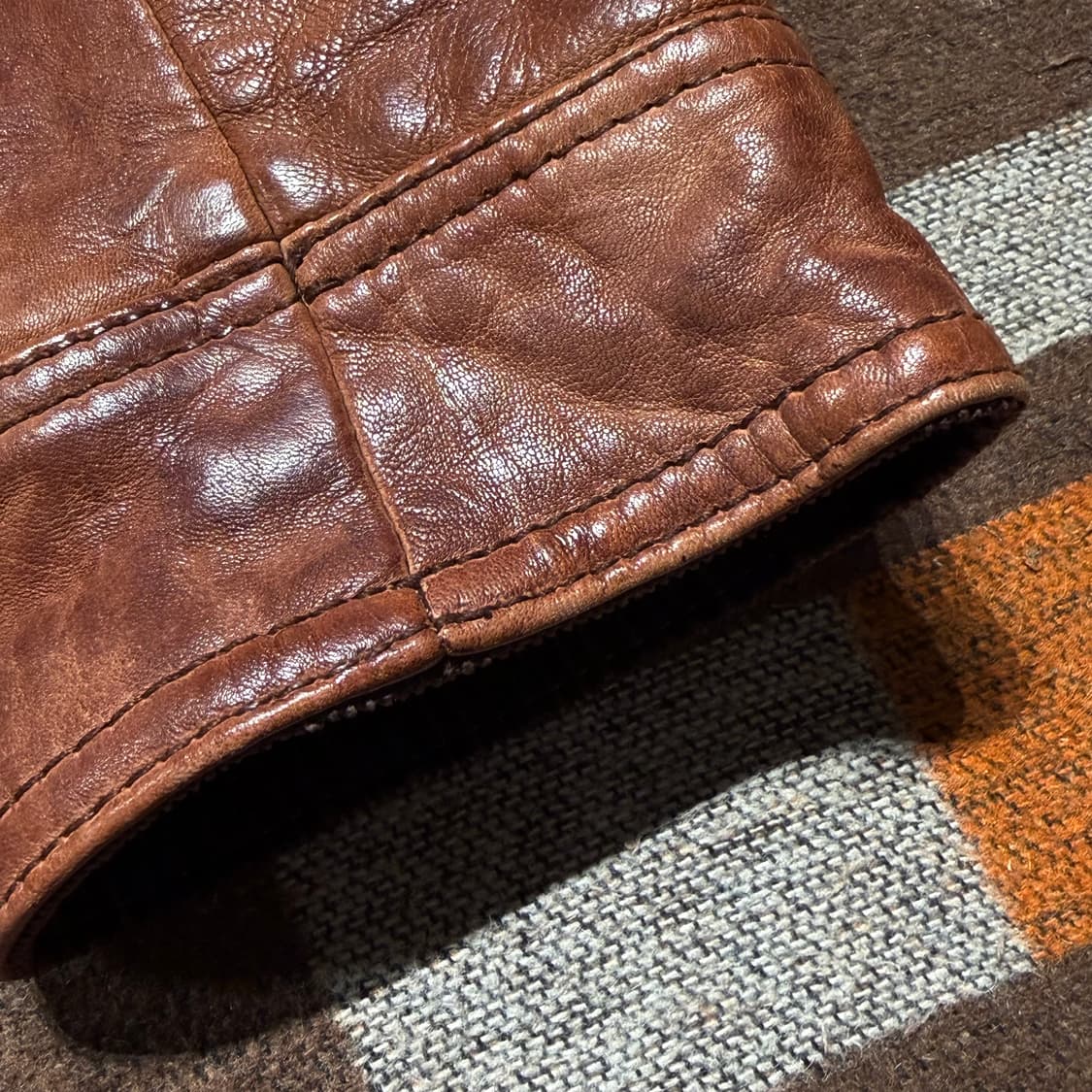 마일스톤 램스킨 나파가죽 카페레이서 자켓 L 양가죽 상품이미지9