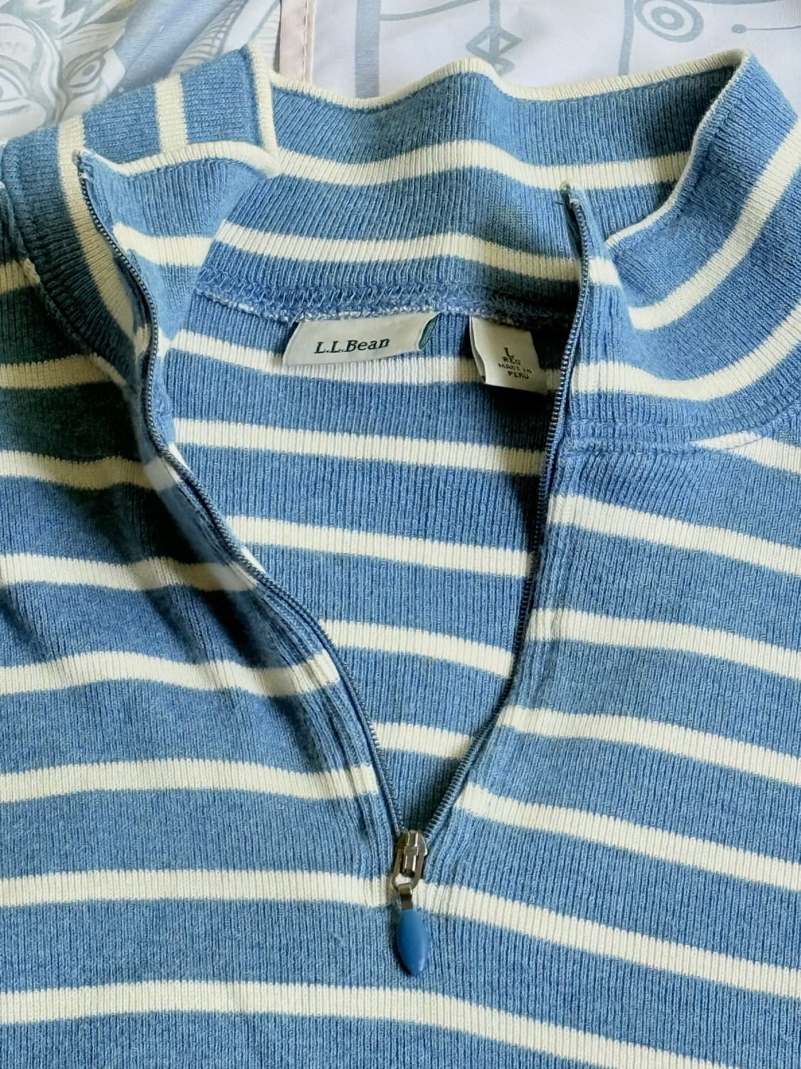 엘엘빈 1/4 스트라이프 풀오버 상품이미지2