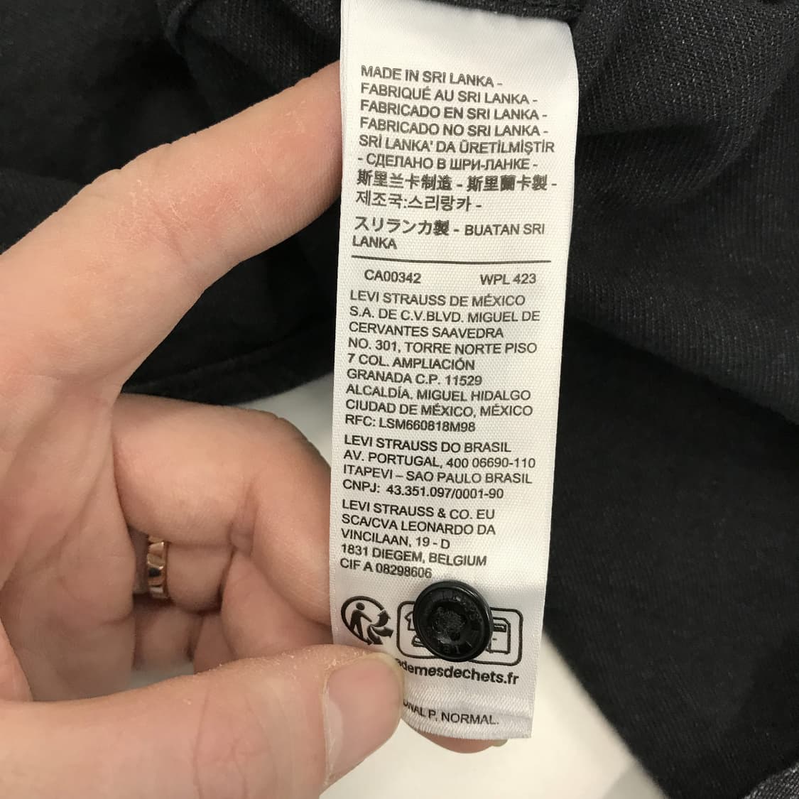 리바이스 LEVIS 흑청 데님셔츠 [M] 상품이미지6